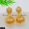 ERA2625 - Festive Wear Gold Plated Leaf Design Jhumka for Wedding