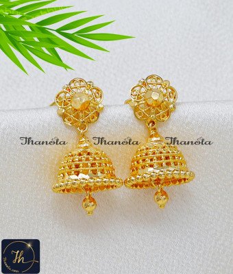 ERA2626 - 1 Gram Gold Buy Traditional Jhumka Earrings Online