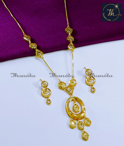 HRA11053 - Trendy Simple 2 Gram Gold Forming Mini Haram Set