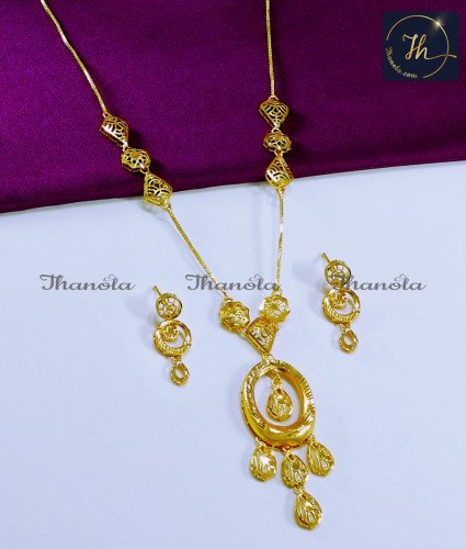 HRA11053 - Trendy Simple 2 Gram Gold Forming Mini Haram Set
