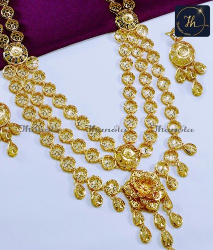 HRA1061 - Beautiful Bridal Wear Dubai Jewellery Design Haram Set