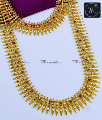 HRA1108 - Kerala Mullamottu Mala with Necklace Set for Wedding
