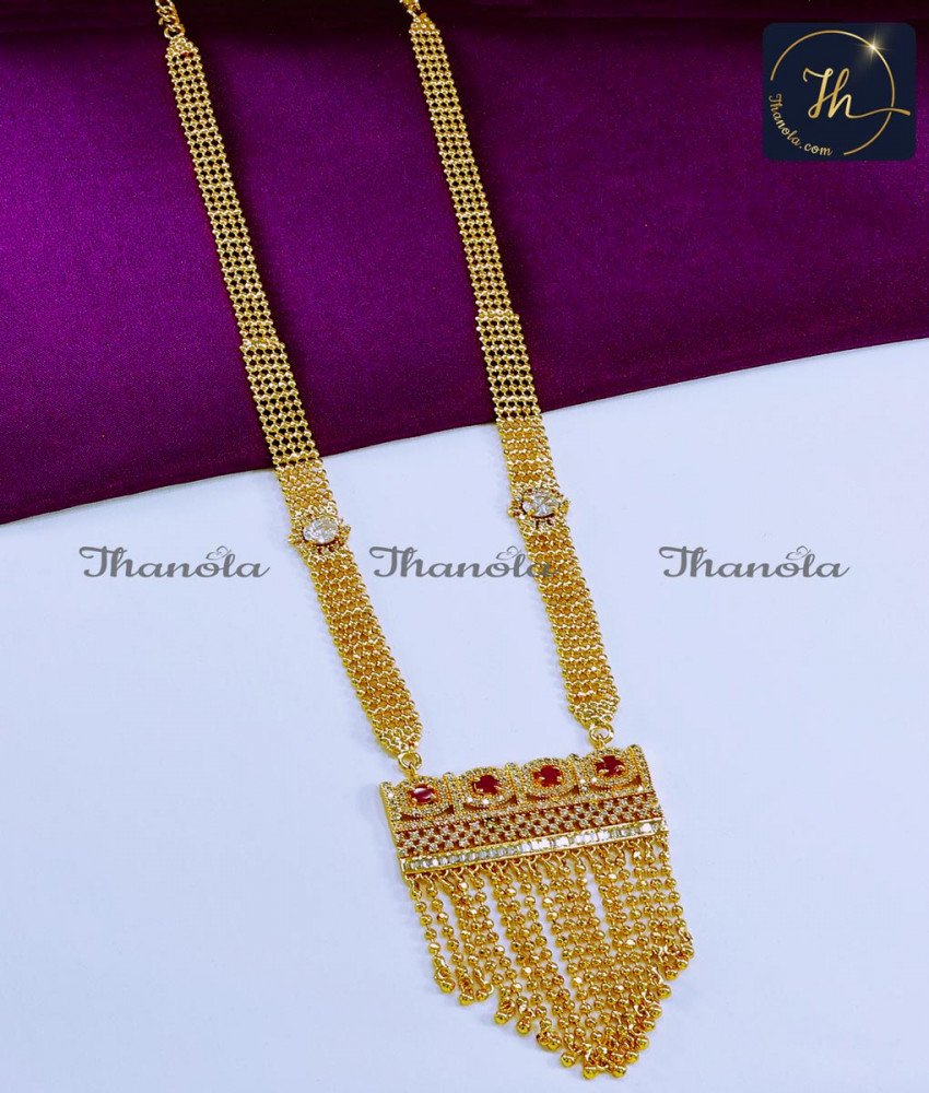 New Model White Stone Rani Haram Design for Women wedding flower haram designs