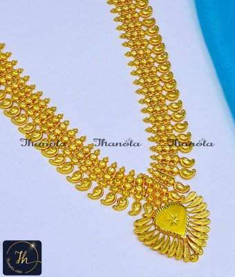 HRA1204 - Gold Forming Kerala Light Weight Mango Haram Designs