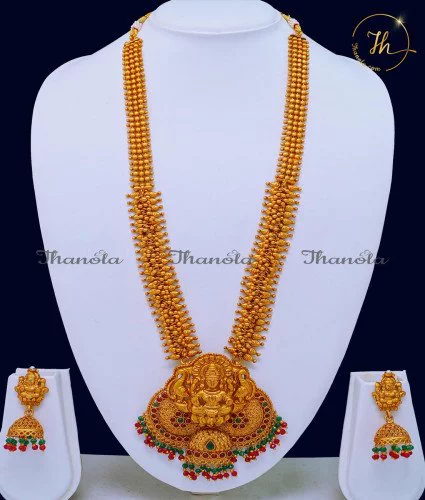Lakshmi Haram Design Antique Jewellery Set for Marriage antique jewellery artificial