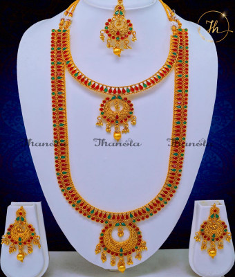 HRA1587 - Premium Quality Bridal Antique Jewellery Sets Online