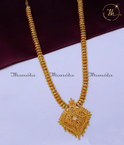 Gold Plated White Stone Long Haram Designs Gold Latest gold plated haram designs