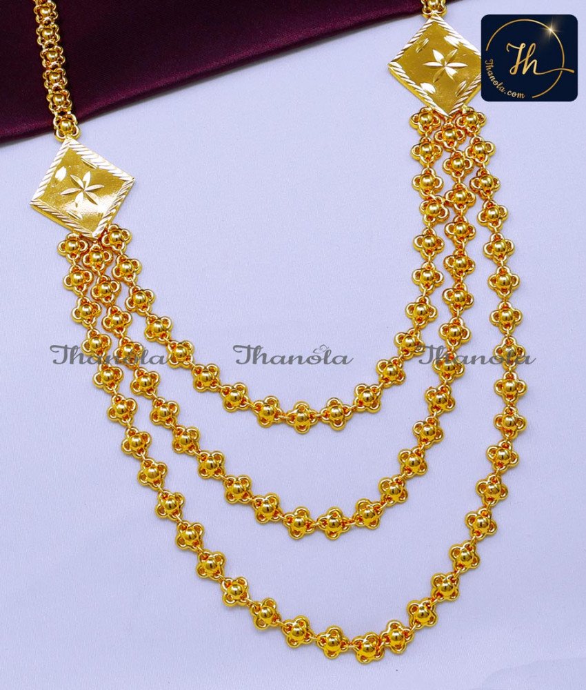 New Model Light Weight 3 Steps Gold Haram Designs rani haram design