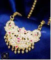 Ruby White Dollar Chain Impon Jewellery Online Shopping Gold plated impon chain online shopping