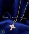 Impon Chain with Stone Christian Cross Pendant for Men cross pendant in gold