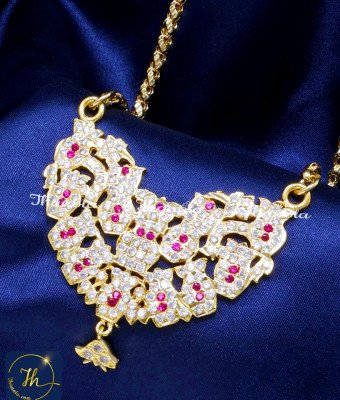 DLA1201 - Traditional Impon Gold Chain with Big Pendant Designs