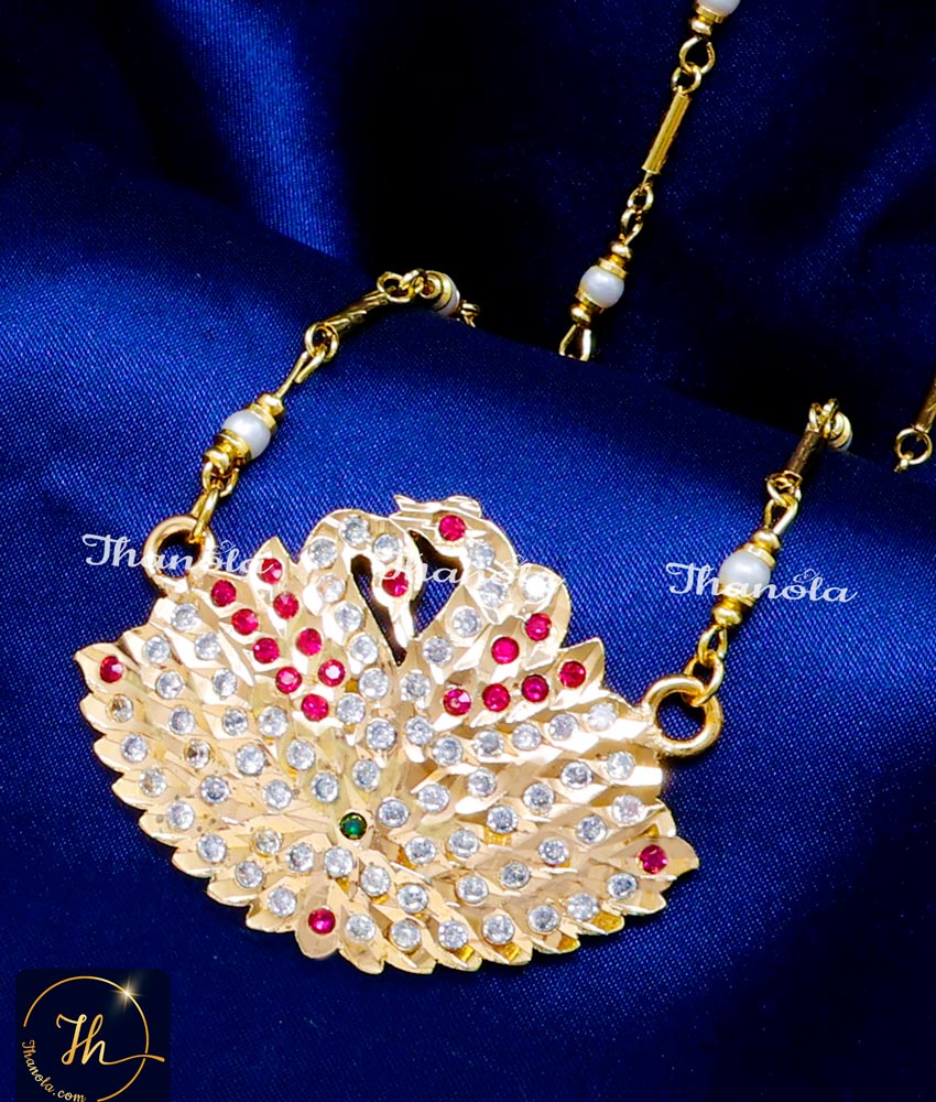 Swan Design Impon Dollar Chain Online Shopping India locket chain gold design