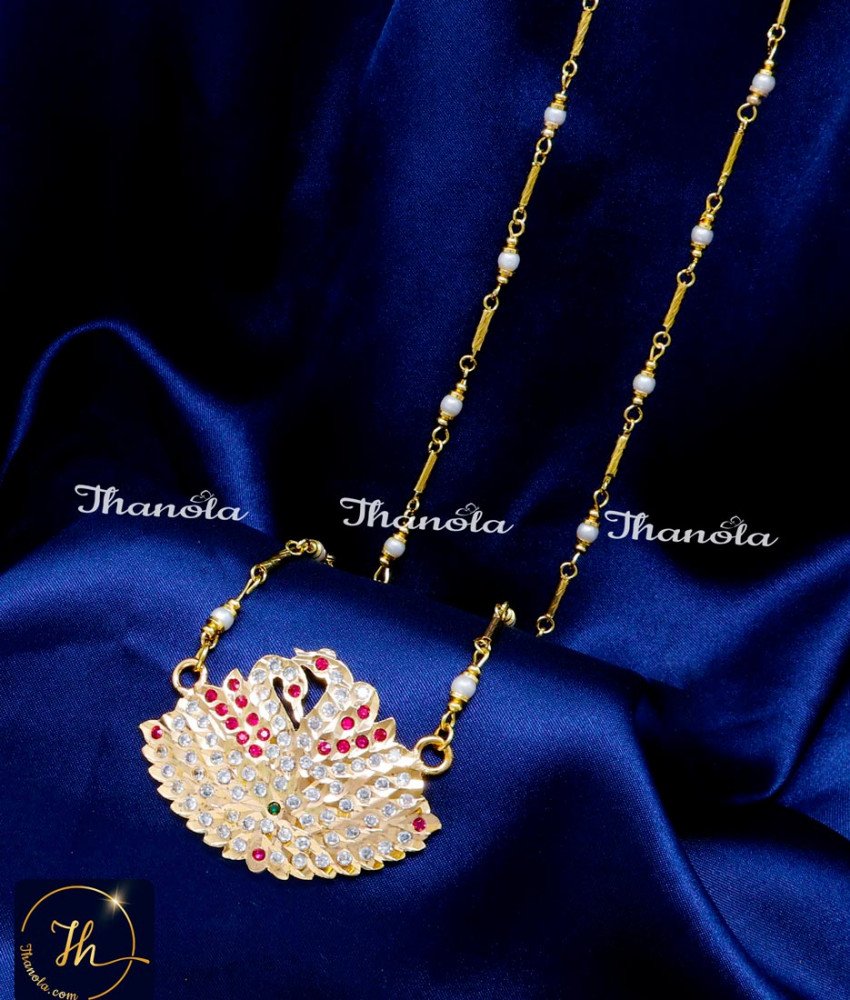 Swan Design Impon Dollar Chain Online Shopping India locket chain gold design