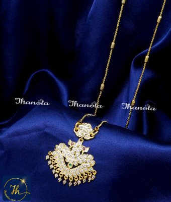 DLA1226 - New Model Peacock Stone Dollar Chain Designs Gold