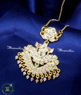 DLA1226 - New Model Peacock Stone Dollar Chain Designs Gold