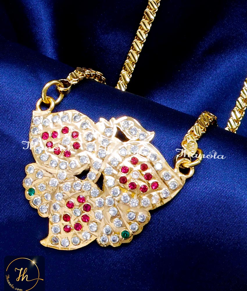 Impon South Indian Jewellery Artificial Pendant Chain long chain with dollar