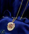 Impon Stone Om Dollar Chain Gold Plated Jewellery om pendant design