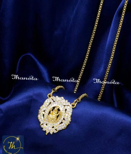 Impon Lakshmi Dollar with Daily Wear Long Chain for Women stone dollar chain designs in gold