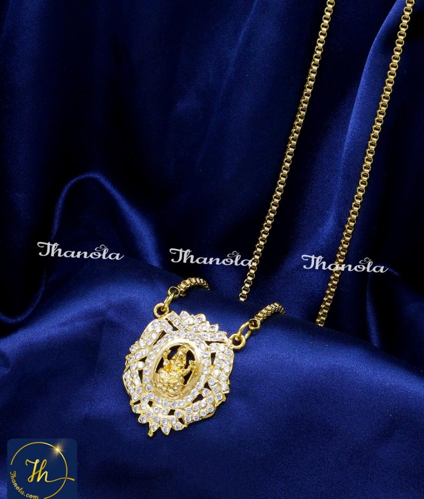 Impon Lakshmi Dollar with Daily Wear Long Chain for Women stone dollar chain designs in gold