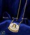 Impon White Stone Gold Lakshmi Dollar Chain Designs lakshmi pendant gold chain design
