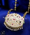 Traditional Impon Gajalakshmi Stone Pendant Chain Gajalakshmi gold pendant