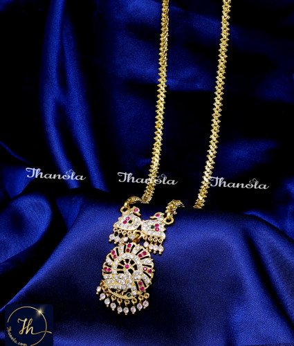 DLA1286 - Trendy Impon Peacock Design Big Pendant Chain Online