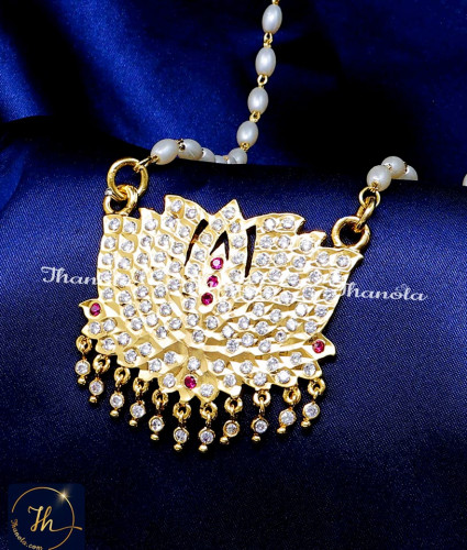 DLA1304 - New Lotus Flower Design Original Impon Pendant Chain