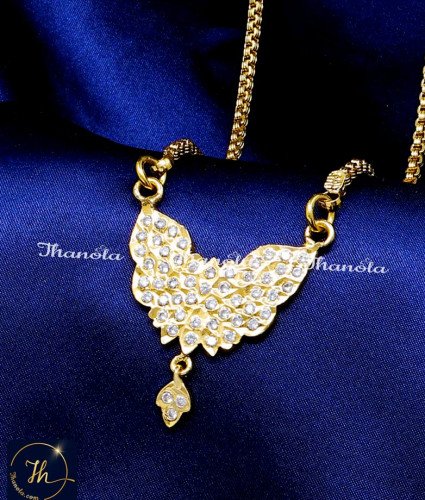 DLA1315 - Simple Daily Wear Gold Covering Impon Dollar Chain
