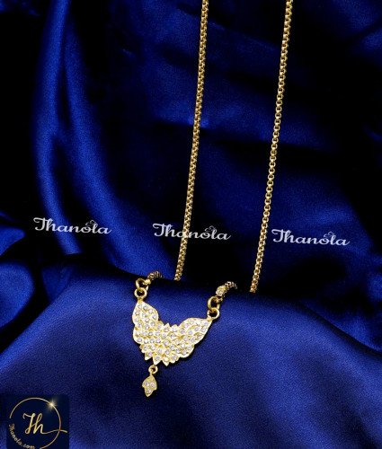 DLA1315 - Simple Daily Wear Gold Covering Impon Dollar Chain