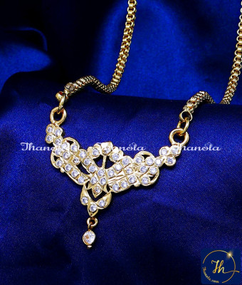 DLA1332 - Impon Daily Wear Traditional Stone Dollar Chain Designs