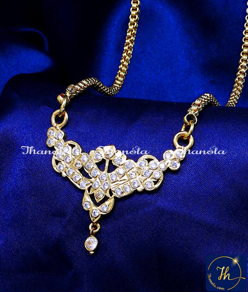 Impon Daily Wear Traditional Stone Dollar Chain Designs pendant simple long chain with dollar