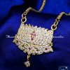 DLA1335 - Impon Multi Stone Lotus Dollar with Long Chain Online