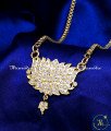 Five Metal White Stone Lotus Pendant with 1 Year Guarantee Impon White Stone Lotus Pendant