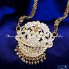 DLA1339 - Impon White Stone Lakshmi Dollar Chain 1 Year Guarantee