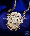 Impon White Stone Lakshmi Dollar Chain 1 Year Guarantee lakshmi pendant long chain designs