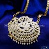 DLA1343 - Five Metal Peacock Design Gold Plated Dollar Chain for Festivals