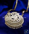 Five Metal Peacock Design Gold Plated Dollar Chain for Festivals 1 year guarantee impon jewellery pendant chain