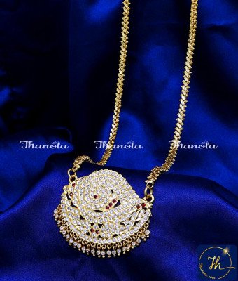DLA1342 - Traditional Wear Panchaloha Impon Sangu Pendant Chain