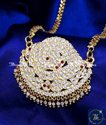DLA1342 - Traditional Wear Panchaloha Impon Sangu Pendant Chain