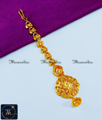 NCA1162 - New Model Gold Plated Maang Tikka Punjabi Design