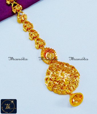 NCA1162 - New Model Gold Plated Maang Tikka Punjabi Design