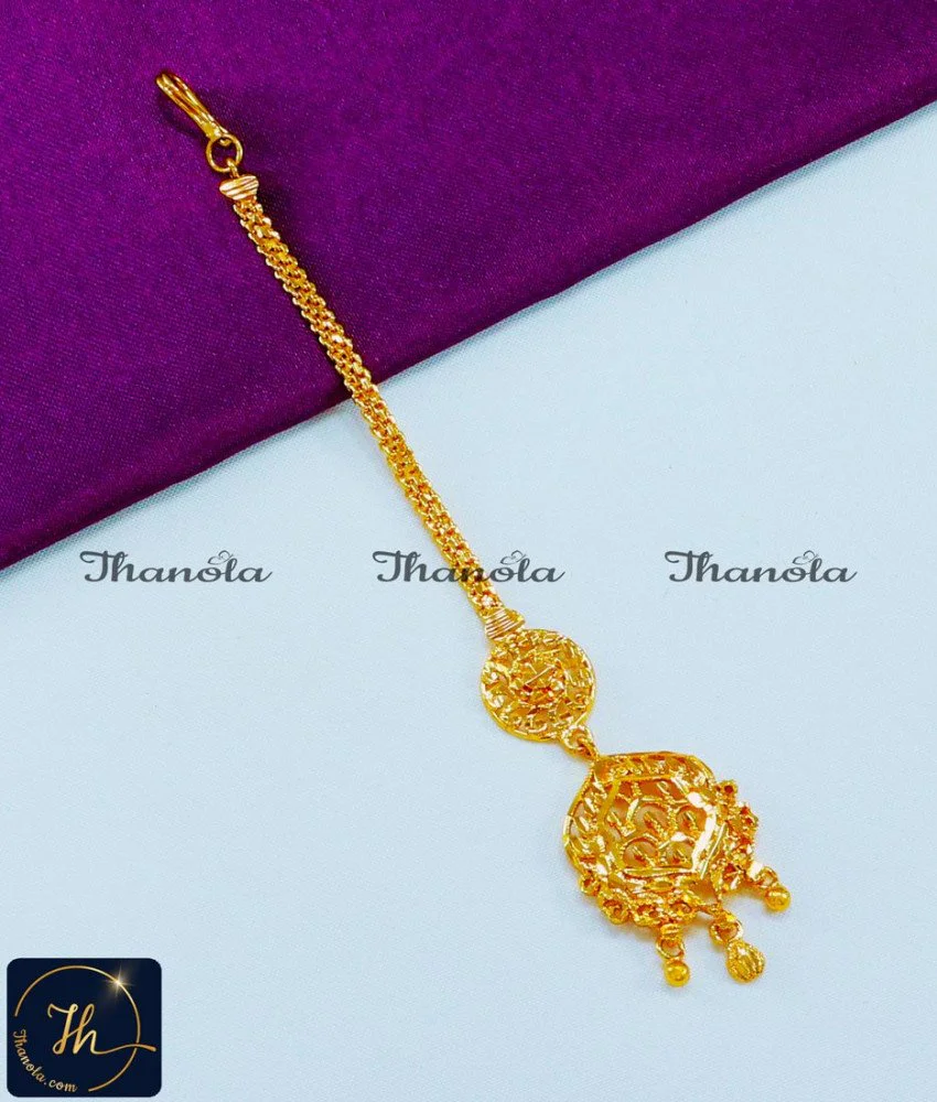 Buy Bridal Wear Designer Maang Tikka Latest Design Gold