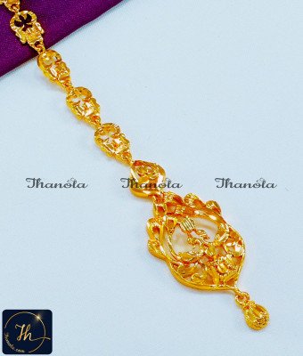 NCA1165 - Beautiful Peacock Design Bridal Maang Tikka Gold