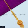 NCA1170 - Gold Plated Light Weight Round Maang Tikka for Bride