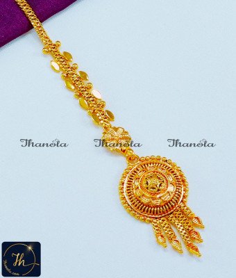 NCA1174 - 1 Gram Gold Plated Nethichutti Maang Tikka Jewellery