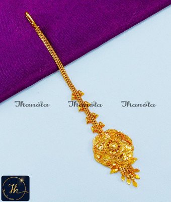 NCA1174 - 1 Gram Gold Plated Nethichutti Maang Tikka Jewellery