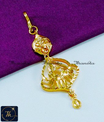NCA1212 - Elegant Simple Small Size Plain Maang Tikka Design Gold