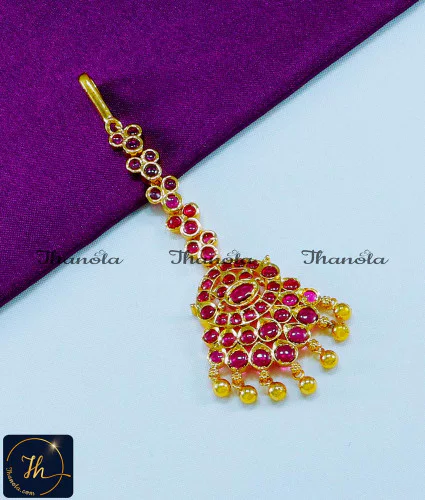 First Quality Kemp Ruby Antique Nethi Chutti Gold kemp stone antique nethi chutti gold