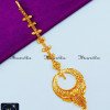 NCA1274 - Trendy Nethichutti Designs Chandbali Maang Tikka Gold