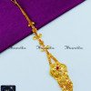 NCA1280 - 2 Gram Gold Plated Single Stone Maang Tikka Ka Design